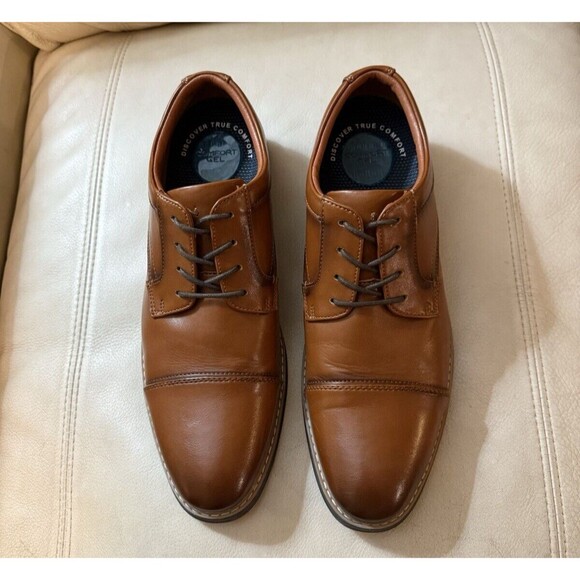 Nunn Bush Men\'s Brn Comfort Cap Toe Oxford 10 M Comfort Gel Super Clean! main image 8